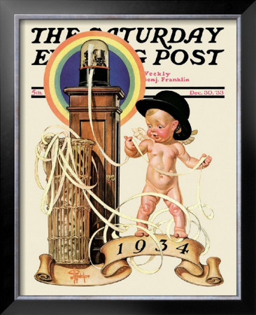 New Year's Baby, C.1934: Tickertape by Joseph Christian Leyendecker Pricing Limited Edition Print image