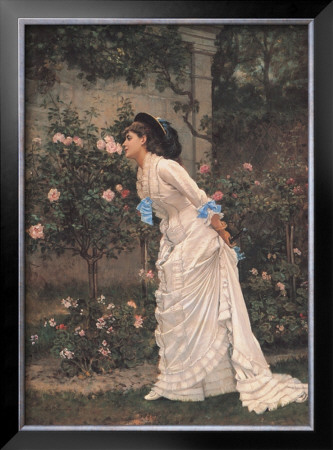 Girl And Roses by Auguste Toulmouche Pricing Limited Edition Print image