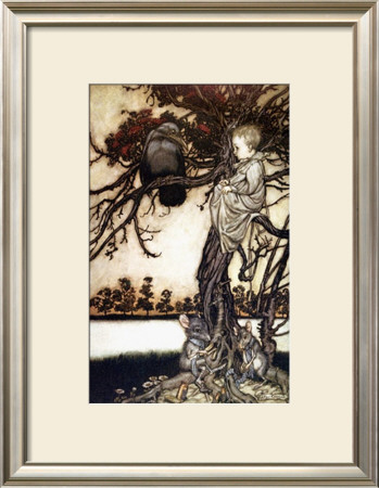 Peter In The Tree With Old Solomon Caw by Arthur Rackham Pricing Limited Edition Print image