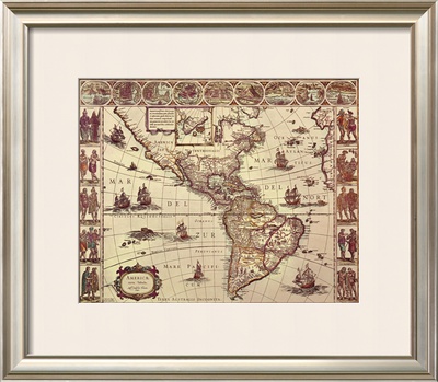 Map Of North And South America by Joan Blaeu Pricing Limited Edition Print image