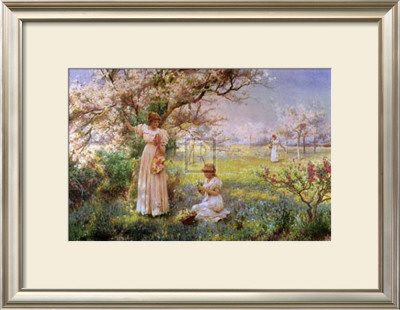 Spring, Picking Flowers by Alfred Augustus Glendenning Pricing Limited Edition Print image