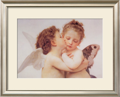 The First Kiss, C.1873 (Detail) by William Adolphe Bouguereau Pricing Limited Edition Print image