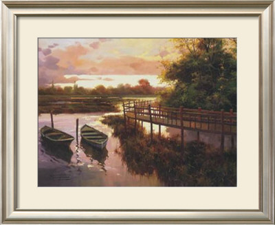 Pier At Sunrise by Salvador Caballero Pricing Limited Edition Print image
