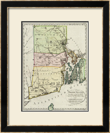Rhode Island, C.1797 by Daniel Friedrich Sotzmann Pricing Limited Edition Print image