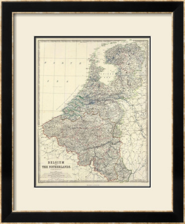 Belgium, Netherlands, C.1861 by Alexander Keith Johnston Pricing Limited Edition Print image