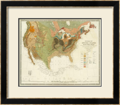 Geological Map Of The United States, C.1856 by Henry Darwin Rogers Pricing Limited Edition Print image
