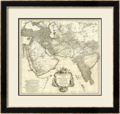 Asia I, C.1751 by Jean Baptiste Bourguignon Anville Pricing Limited Edition Print image