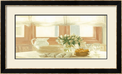 Table With Pitcher And Plates by David Col Pricing Limited Edition Print image