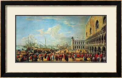 In Front Of The Doge Palace In Venice by Luca Carlevaris Pricing Limited Edition Print image