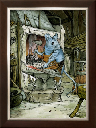 Blue Mouse Blacksmith by Martin Mckenna Pricing Limited Edition Print image