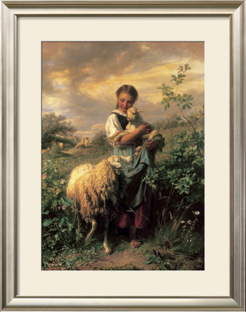 The Young Shepherdess by Johann Baptist Hofner Pricing Limited Edition Print image