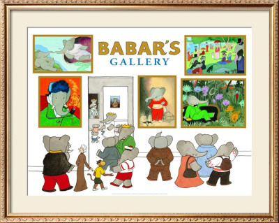 Babar's Gallery by Laurent De Brunhoff Pricing Limited Edition Print image