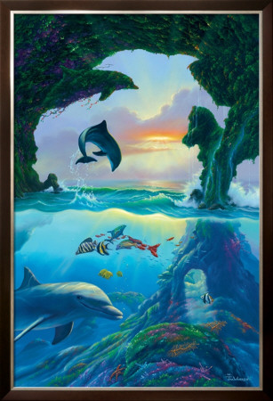 Seven Dolphins by Jim Warren Pricing Limited Edition Print image
