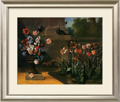 Vase De Fleurs Et Parterre De Tulipes, 1744 by Jean-Baptiste Oudry Pricing Limited Edition Print image