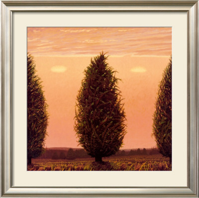 Three Trees, Two Clouds by John Beerman Pricing Limited Edition Print image