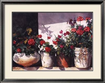Pots Of Geraniums by Lois Brezinski Pricing Limited Edition Print image