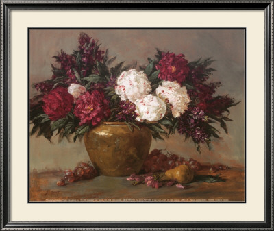 Peonies And Stock by Joe Anna Arnett Pricing Limited Edition Print image