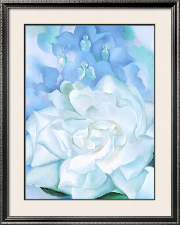 White Rose W/ Lakspur No.2 by Georgia O'keeffe Pricing Limited Edition Print image