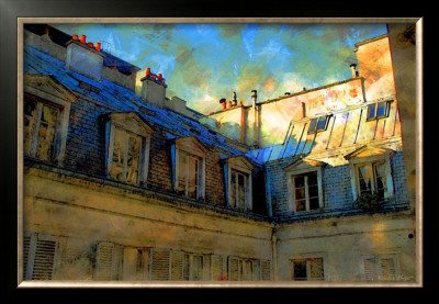 Paris Roof In Blue, France by Nicolas Hugo Pricing Limited Edition Print image