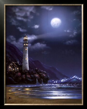 Blue Moon Lighthouse by Steve Sundram Pricing Limited Edition Print image