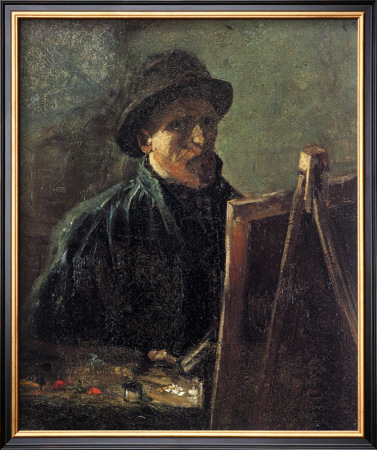 Self-Portrait With Dark Felt Hat In Front Of The Easel by Vincent Van Gogh Pricing Limited Edition Print image