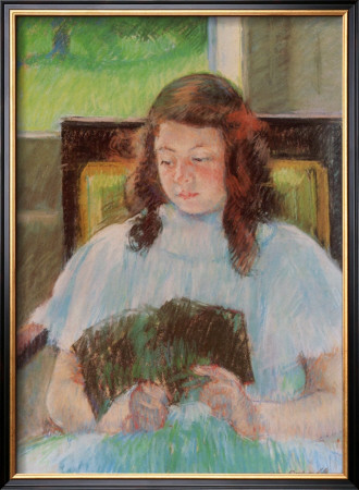 Young Girl Reading by Mary Cassatt Pricing Limited Edition Print image