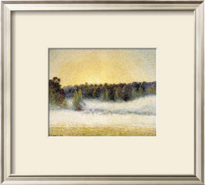 Sunset And Fog At Eragny by Camille Pissarro Pricing Limited Edition Print image