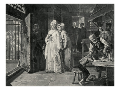 Prison Reformer Elizabeth Fry Visits Women At Newgate by Peter Higginbotham Pricing Limited Edition Print image