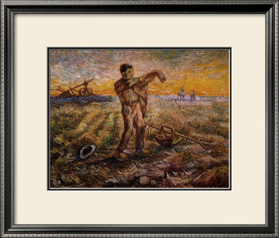 Evening, The End Of The Day by Vincent Van Gogh Pricing Limited Edition Print image