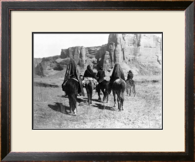 Navajo On Horseback by Edward S. Curtis Pricing Limited Edition Print image
