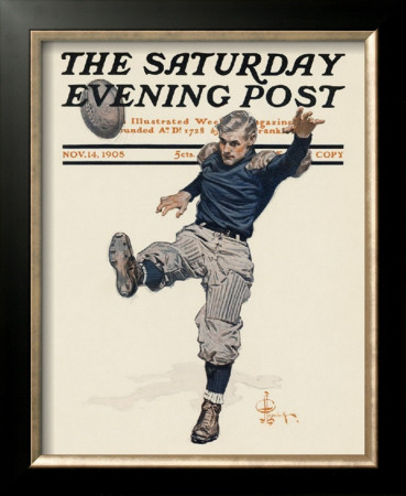 Football Kickoff, C.1908 by Joseph Christian Leyendecker Pricing Limited Edition Print image