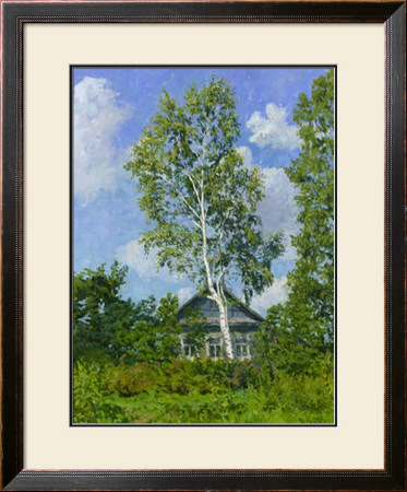 Birch Tree Near Dwelling by Ilya Yatsenko Pricing Limited Edition Print image