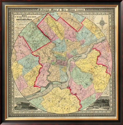 The City Of Philadelphia, C.1847 by J. C. Sidney Pricing Limited Edition Print image