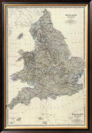 Composite: England, Wales, C.1861 by Alexander Keith Johnston Pricing Limited Edition Print image