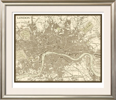 Sepia Map Of London by Vision Studio Pricing Limited Edition Print image