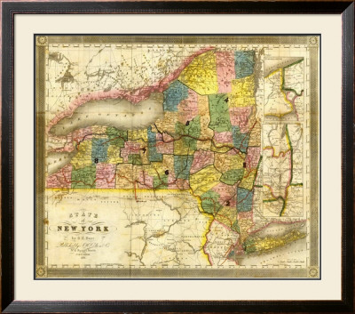 State Of New York, C.1840 by David H. Burr Pricing Limited Edition Print image