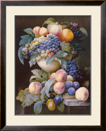 Grapes, Peaches And Plums by Pierre-Joseph Redoute Pricing Limited Edition Print image