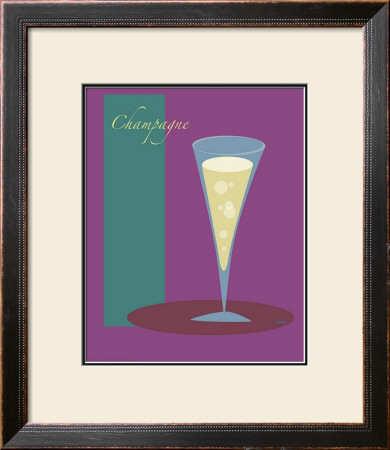 Champagne Flute In Purple by Atom Pricing Limited Edition Print image
