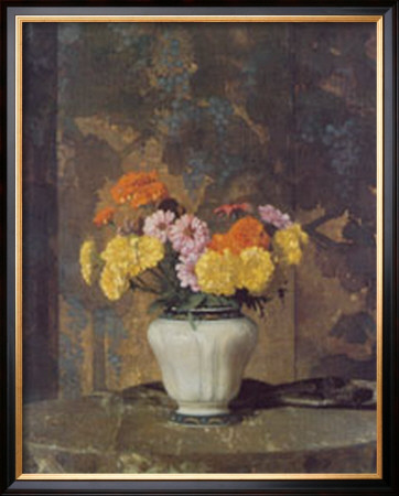 Zinnias And Marigolds by Hermann Dudley Murphy Pricing Limited Edition Print image