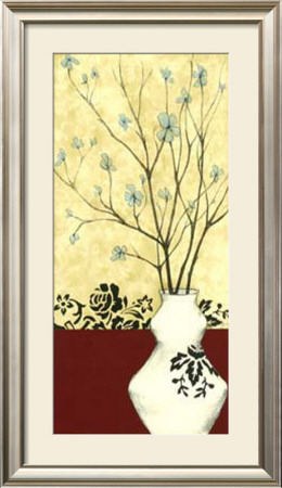 Burgundy Blossom Tapestry Ii by Jennifer Goldberger Pricing Limited Edition Print image