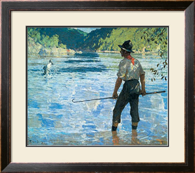 Salmon Fishing, 1927 by Frank Weston Benson Pricing Limited Edition Print image