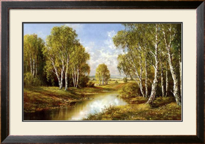 Birches In Springtime by H. Buchner Pricing Limited Edition Print image
