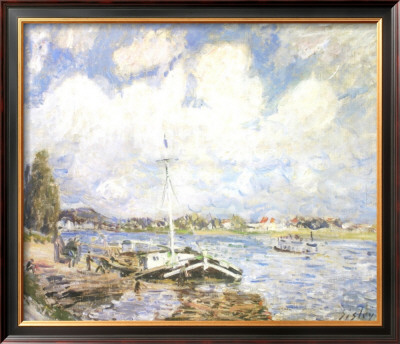 Boats Of The Seine by Alfred Sisley Pricing Limited Edition Print image