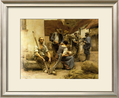 La Paye Des Moissonneurs, C.1882 by Léon Augustin L'hermitte Pricing Limited Edition Print image