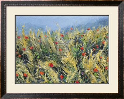 Wind-Blown Poppies by Gordon Breckenridge Pricing Limited Edition Print image