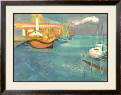 Boats In Harbor I by George Lambert Pricing Limited Edition Print image
