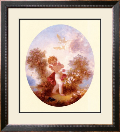 Cupid Between Roses by Jean-Honore Fragonard Pricing Limited Edition Print image