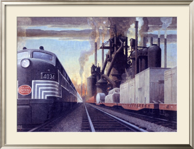 Ny Central Water Level Route Poster by Raymond Savignac Pricing Limited Edition Print image