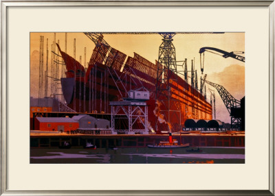 Shipbuilding On The Clyde by Norman Wilkinson Pricing Limited Edition Print image