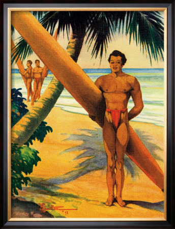 Surfers At The Beach by H. B. Christian Pricing Limited Edition Print image